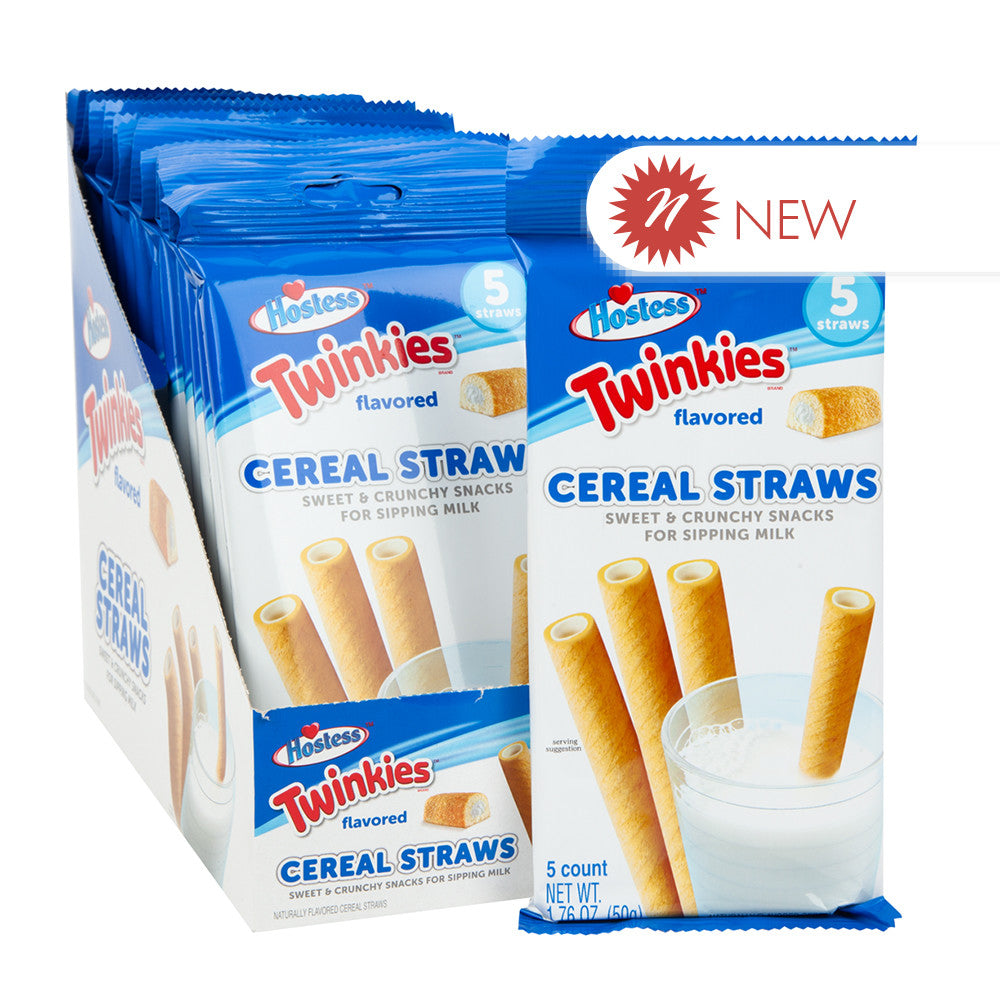 Wholesale Hostess Twinkies Cereal Straws 5 Piece 1.76 Oz Peg Bag- Bulk