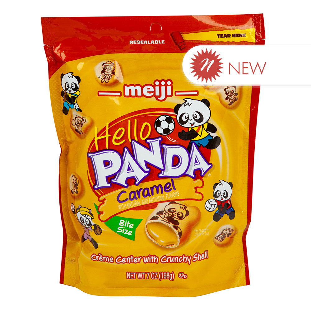 Wholesale Meiji Hello Panda Caramel Cookies 7 Oz Pouch- Bulk