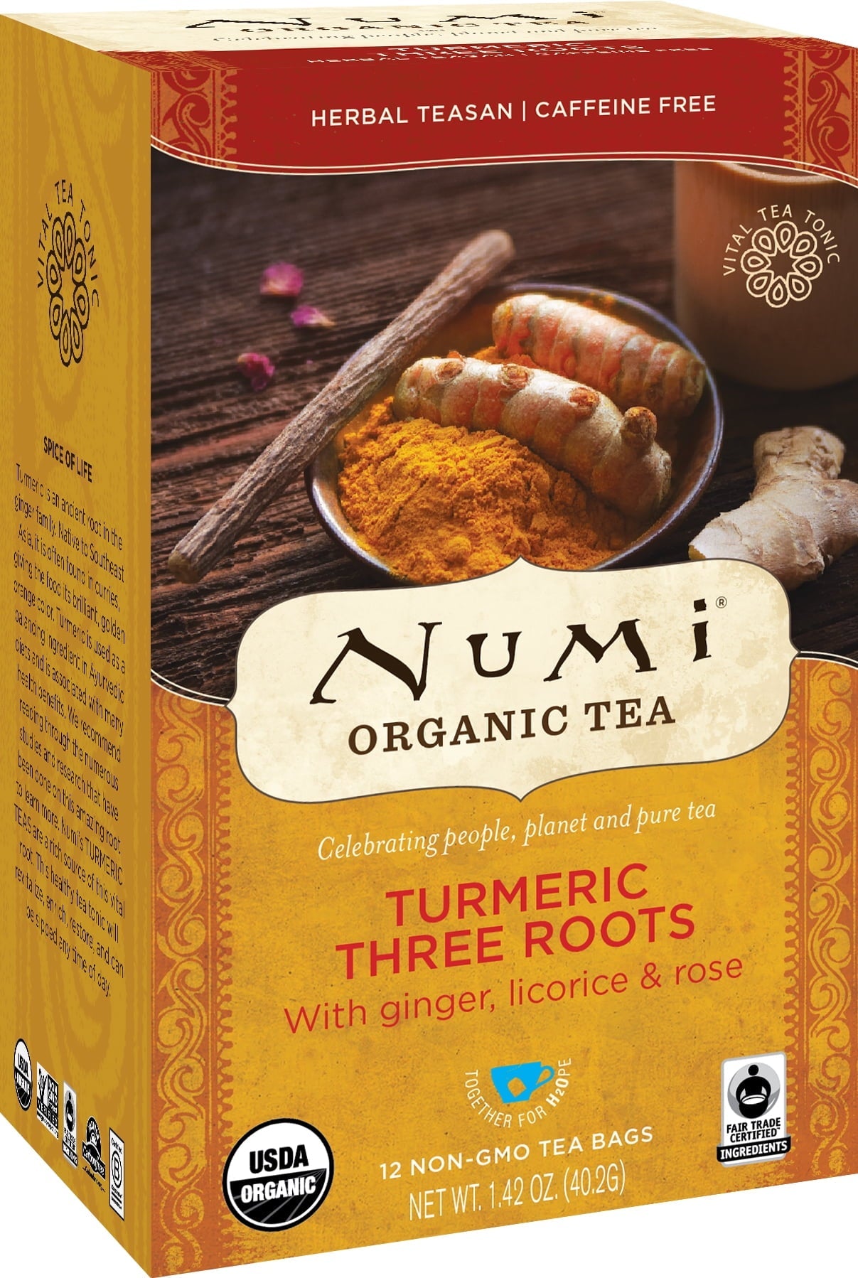 Numi Turmeric Tea Three Roots 1.42 oz