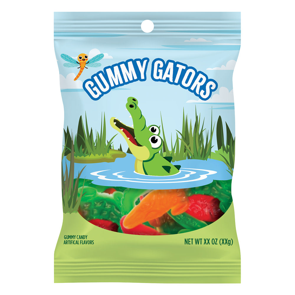 Wholesale Müttenberg Candy Gummy Gators 4.5 Oz Peg Bag- Bulk