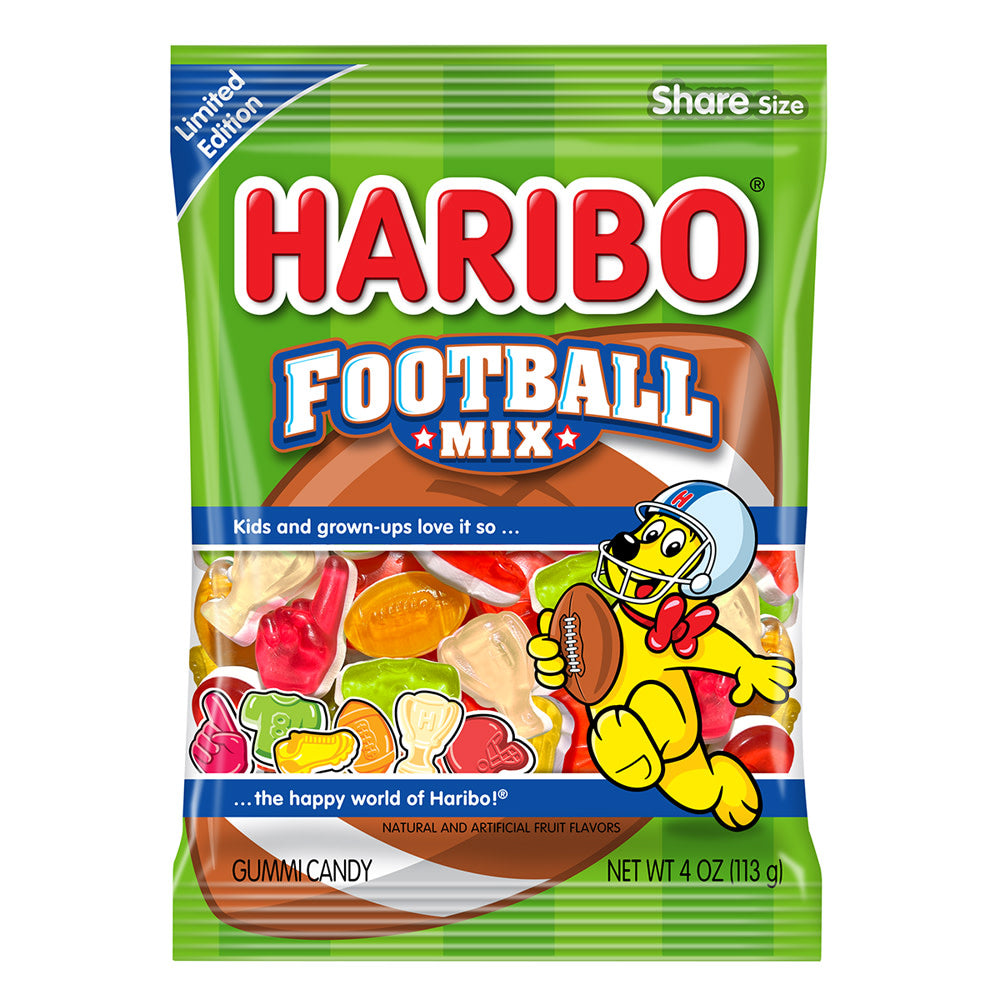 Wholesale Haribo Football Mix 4 Oz Peg Bag-36ct Case Bulk