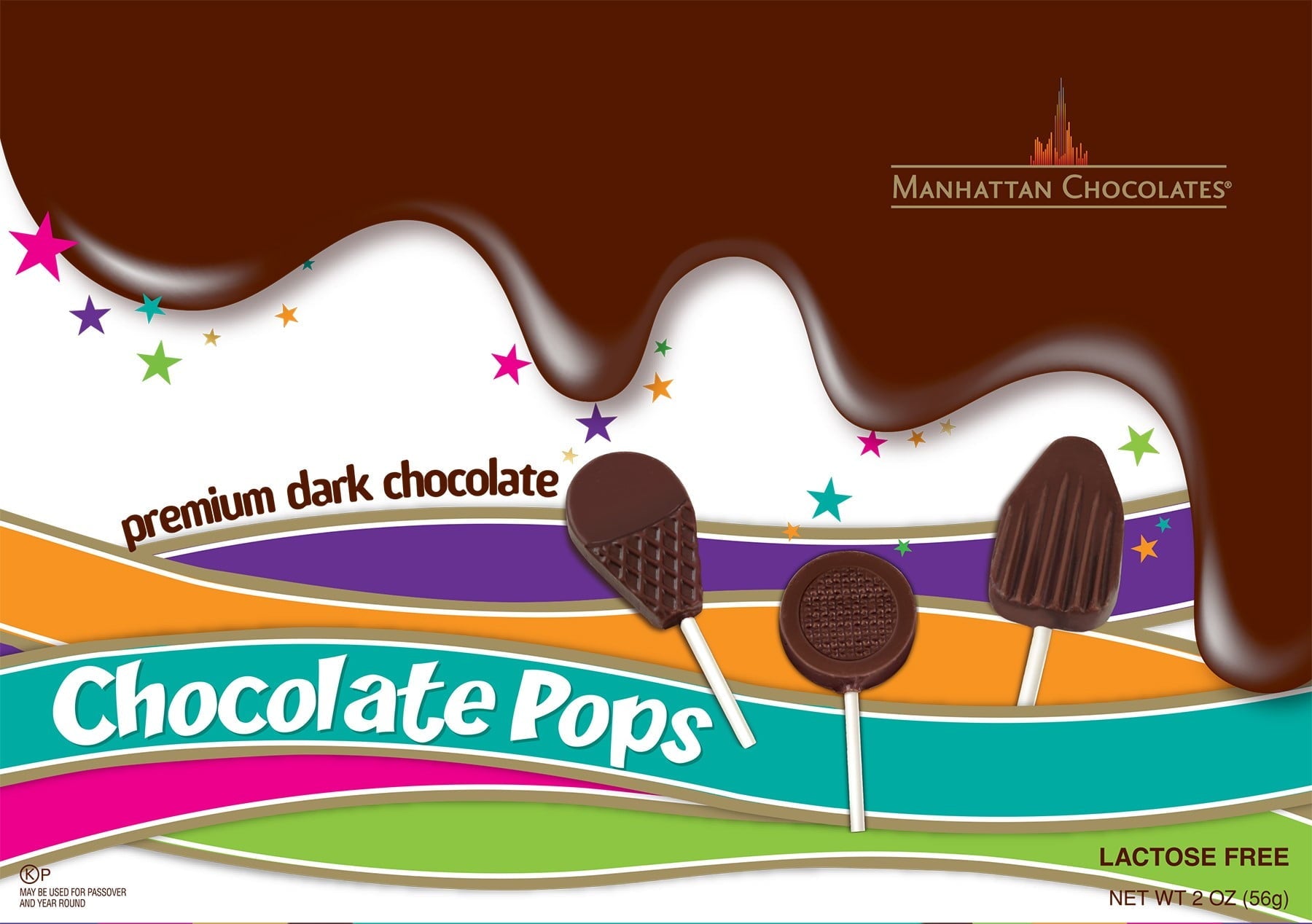 Manhattan Chocolate Pops Premium Dark Chocolate 2 Oz
