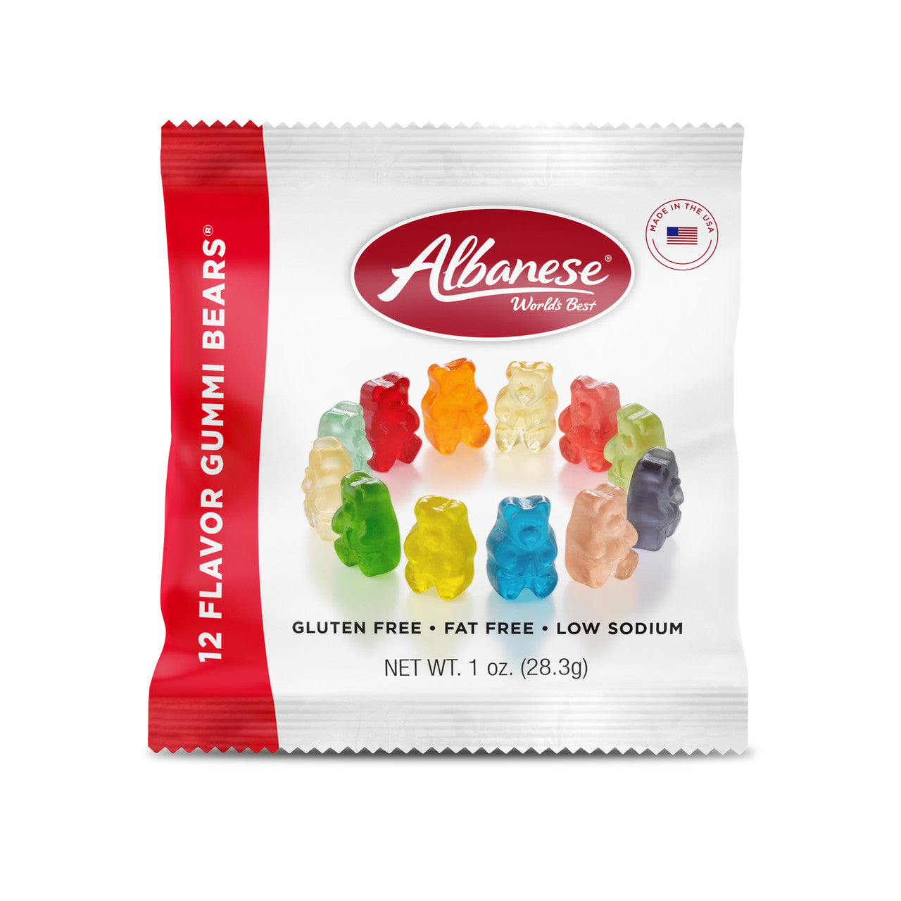 Albanese World's Best 12 Flavor Gummi Bears 1 Oz Bag