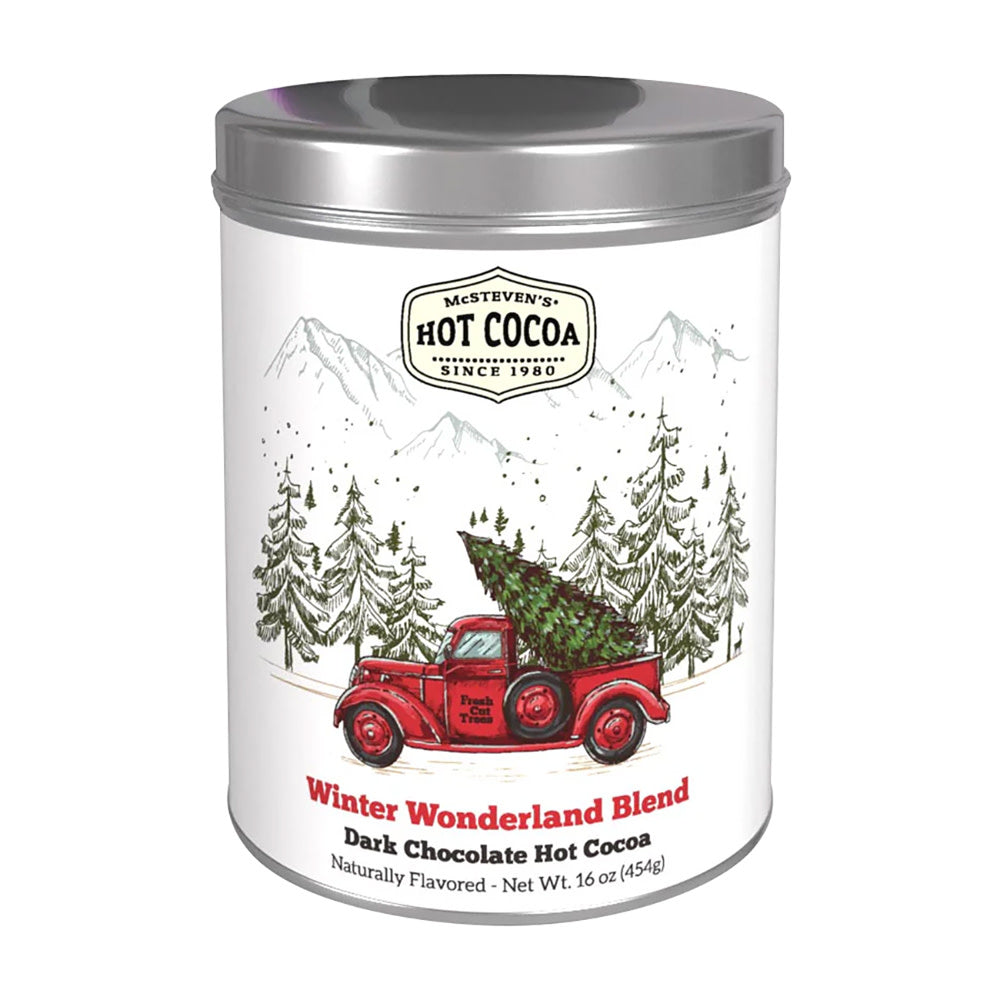 Wholesale Winter Red Truck Dark Chocolate Hot Cocoa 16 Oz Tin-6ct Case Bulk