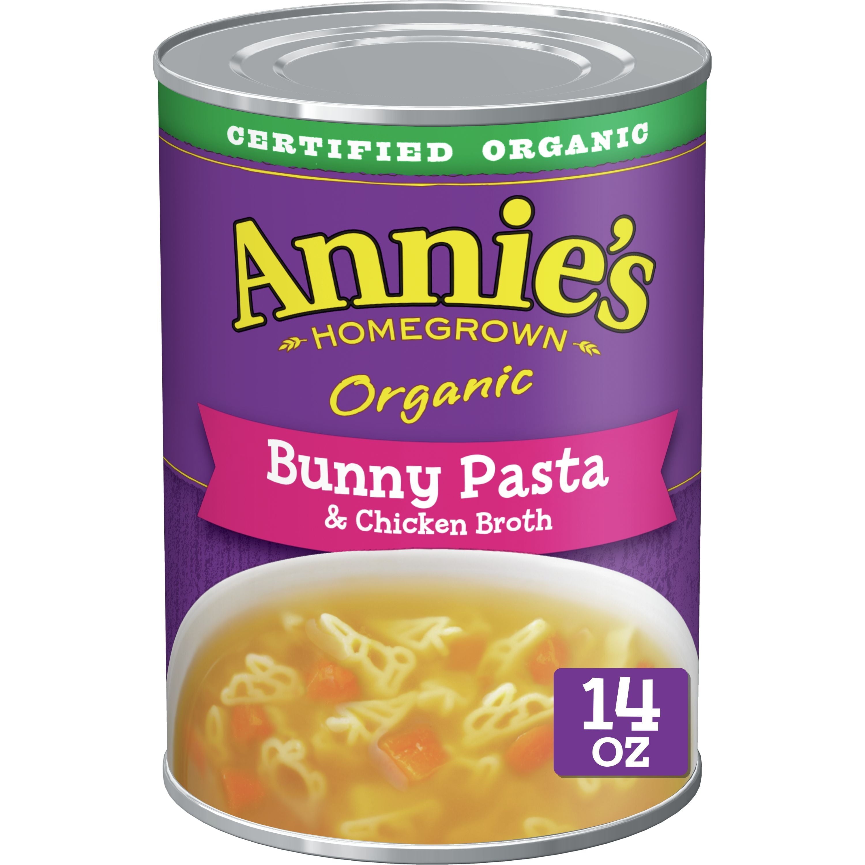 Annie's Homegrown Bunny Pasta & Chicken Broth Soup 14 Oz Can