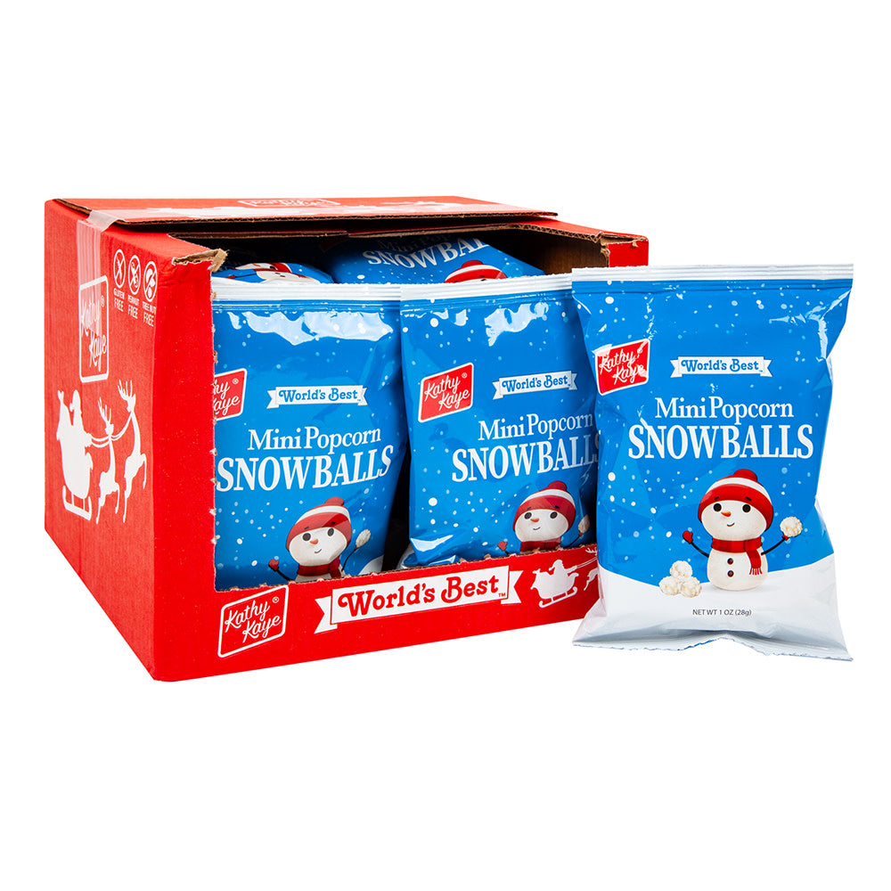 Wholesale Kathy Kaye Mini Popcorn Snowballs 1 Oz Pouch-12ct Case Bulk