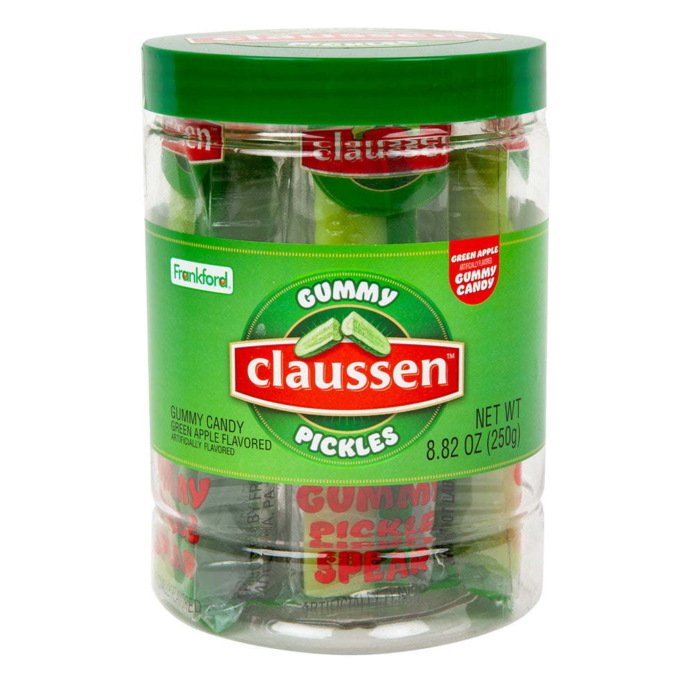 Wholesale Claussen Gummy Pickles Green Apple 8.82 Oz Jar-4ct Case Bulk