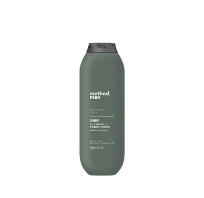 Wholesale Method Men Shampoo & Conditioner 2 in 1 Juniper & Sage 14 oz Bottle- Bulk