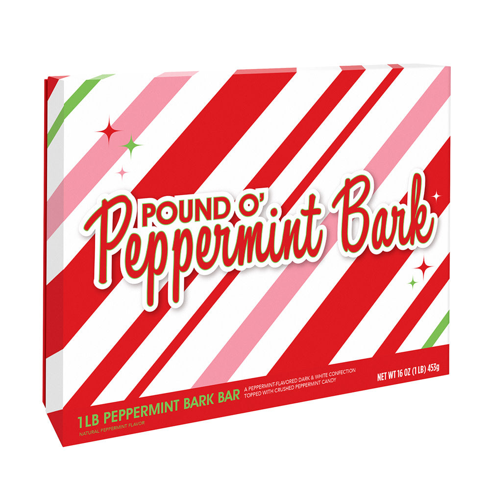 Wholesale BoxNCase Pound O' Peppermint Bark 1 Lb Box-4ct Case Bulk