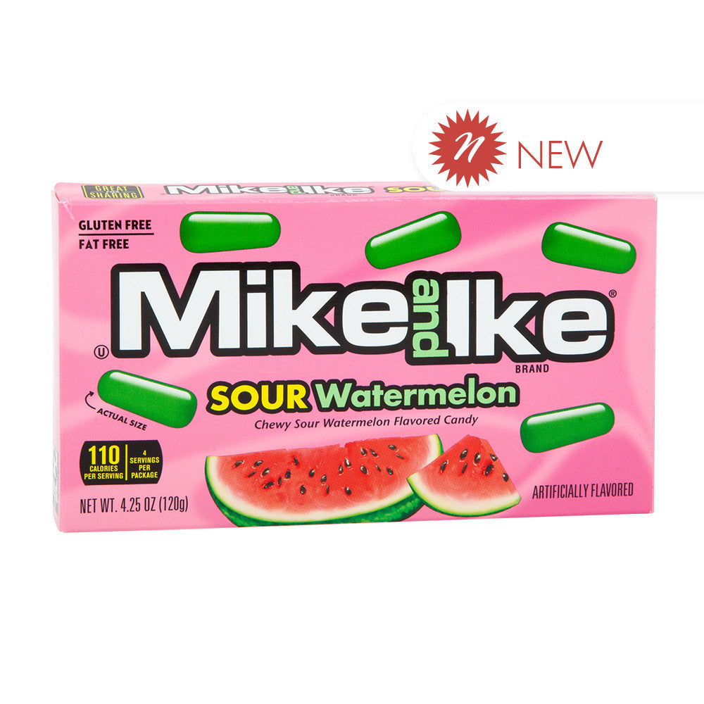 Wholesale Mike & Ike Sour Watermelon 4.25 Oz Theater Box- Bulk