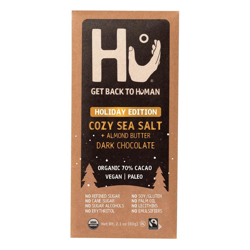 Wholesale Hu Cozy Sea Salt And Almond Butter Dark Chocolate 2.1 Oz Bar- Bulk