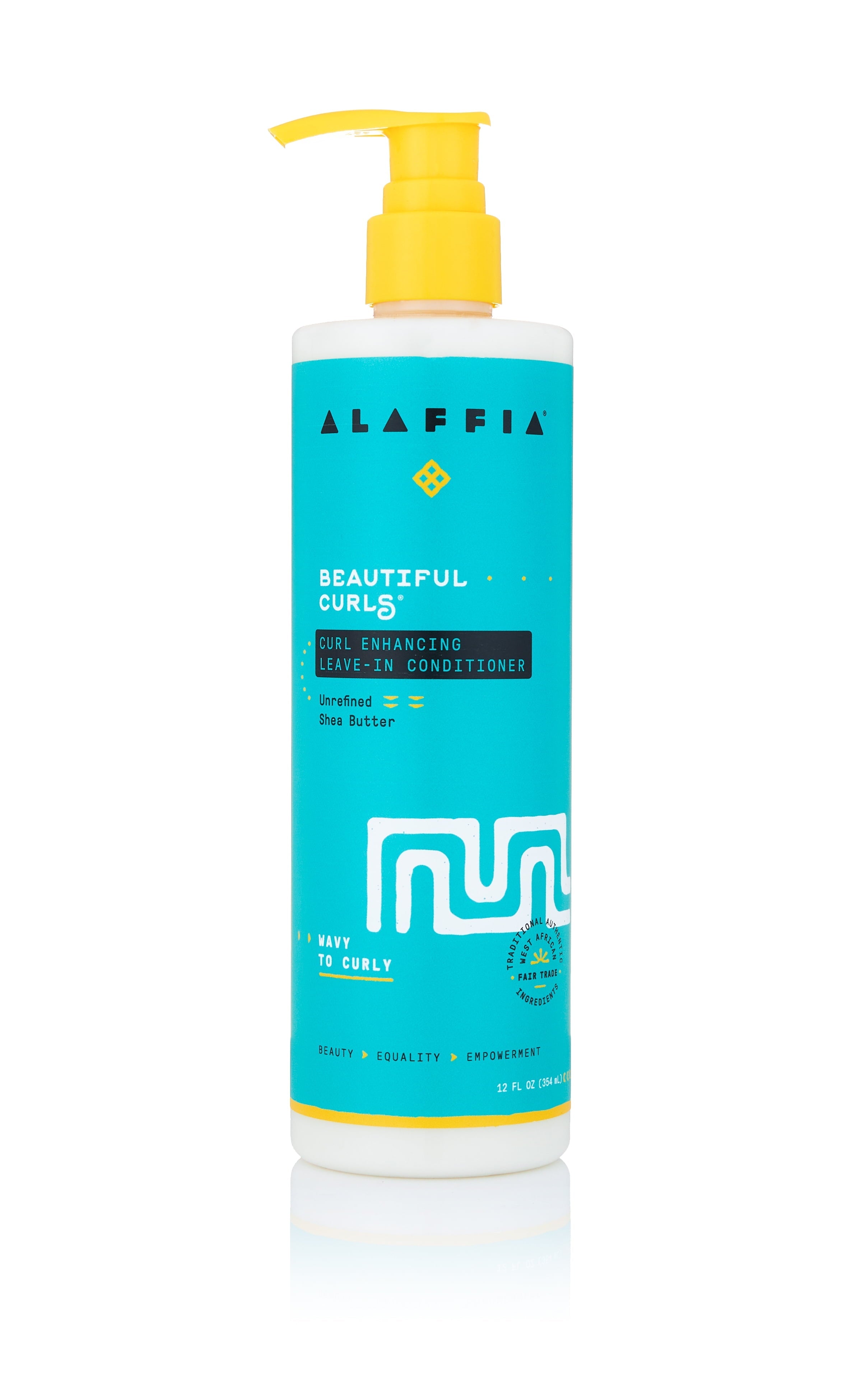 Alaffia, Beautiful Curls, Curl Enhancing Leave-In Conditioner, Wavy to Curly, Unrefined Shea Butter, 12 oz Bottle