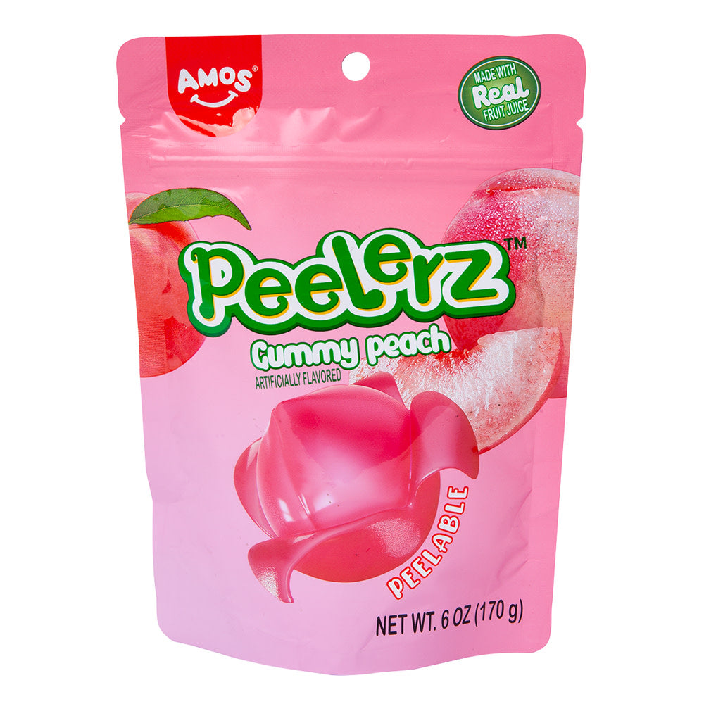 Wholesale Peelerz Gummy Peach 6 Oz Bag-12ct Case Bulk