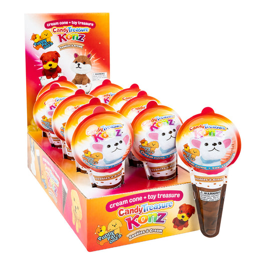 Wholesale Choco Treasure Cookies & Cream Candy Treasure Konz 0.9 Oz- Bulk