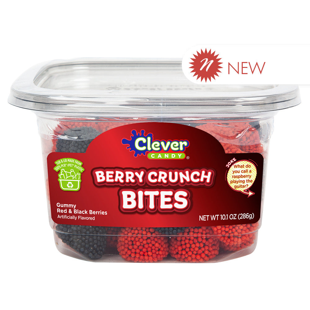 Wholesale Müttenberg Candy Berry Crunch Bites Black And Red Raspberries 10.1 Oz Tub-12ct Case Bulk