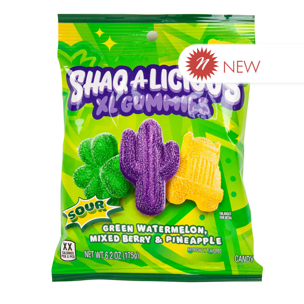 Wholesale Shaq - A - Licious Sour Gummies - Peg - 6.2Oz-12ct Case Bulk