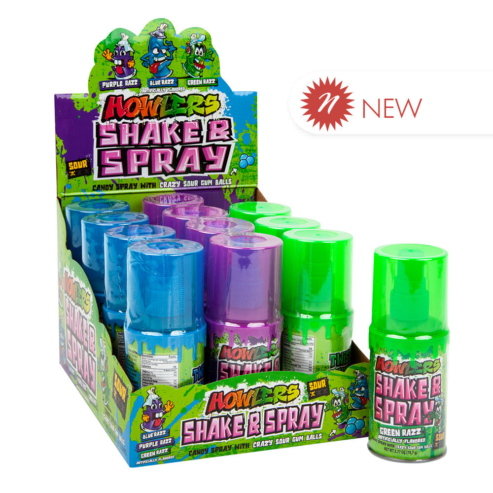Wholesale Howlers - Shake & Spray Gumball - 2.03Oz- Bulk