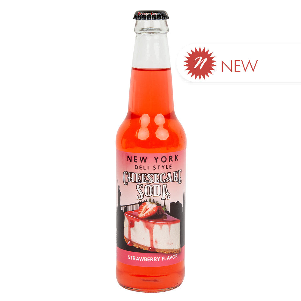 Wholesale New York Deli Cheesecake Soda - Strawberry-24ct Case Bulk