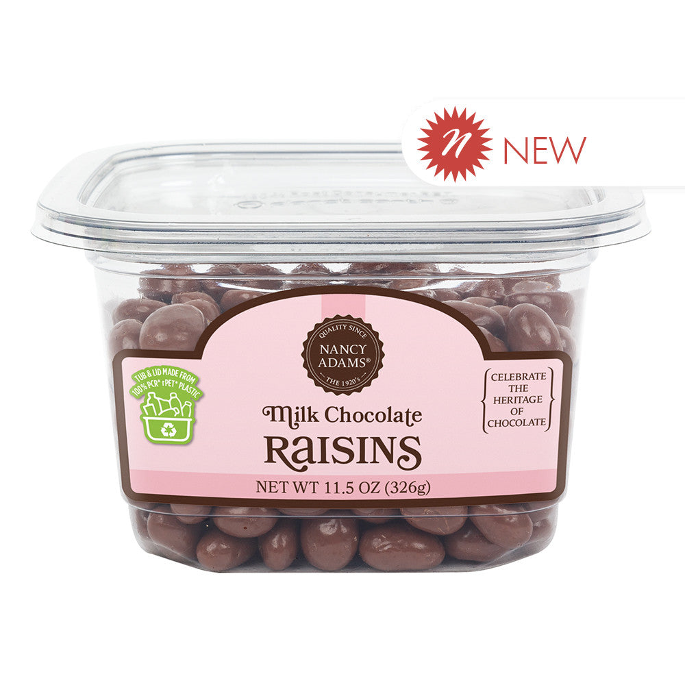 Wholesale Nancy Adams - Tub - Milk Chocolate Raisins- Bulk