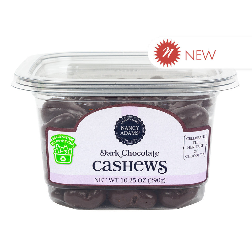 Wholesale Nancy Adams - Tub - Dark Chocolate Cashews-12ct Case Bulk