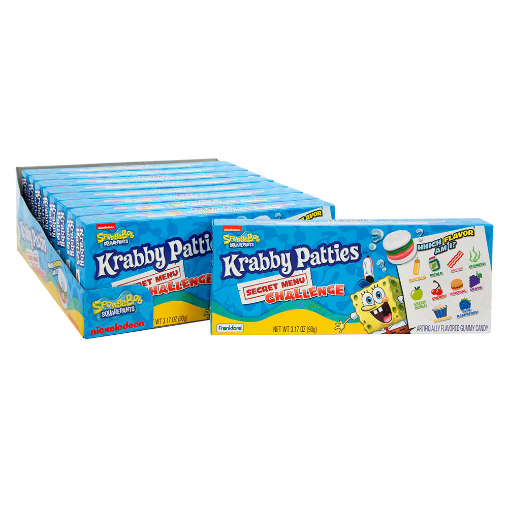 Wholesale Spongebob Squarepants Krabby Patties Secret Menu Challenge 3.17 Oz Theater Box- Bulk