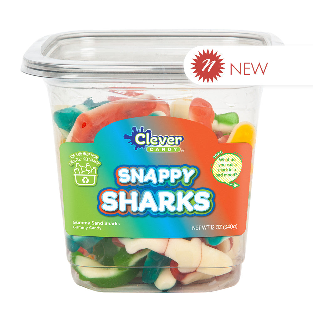 Wholesale Müttenberg Candy Snappy Sharks Gummy Sandsharks 12 Oz Tub- Bulk