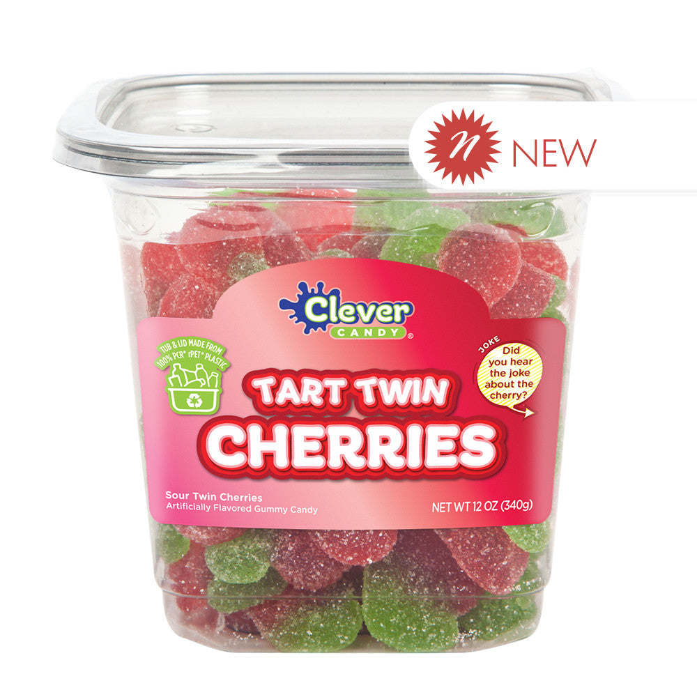 Wholesale Müttenberg Candy Tart Twin Cherries Sour Gummy Cherries 12 Oz Tub-12ct Case Bulk