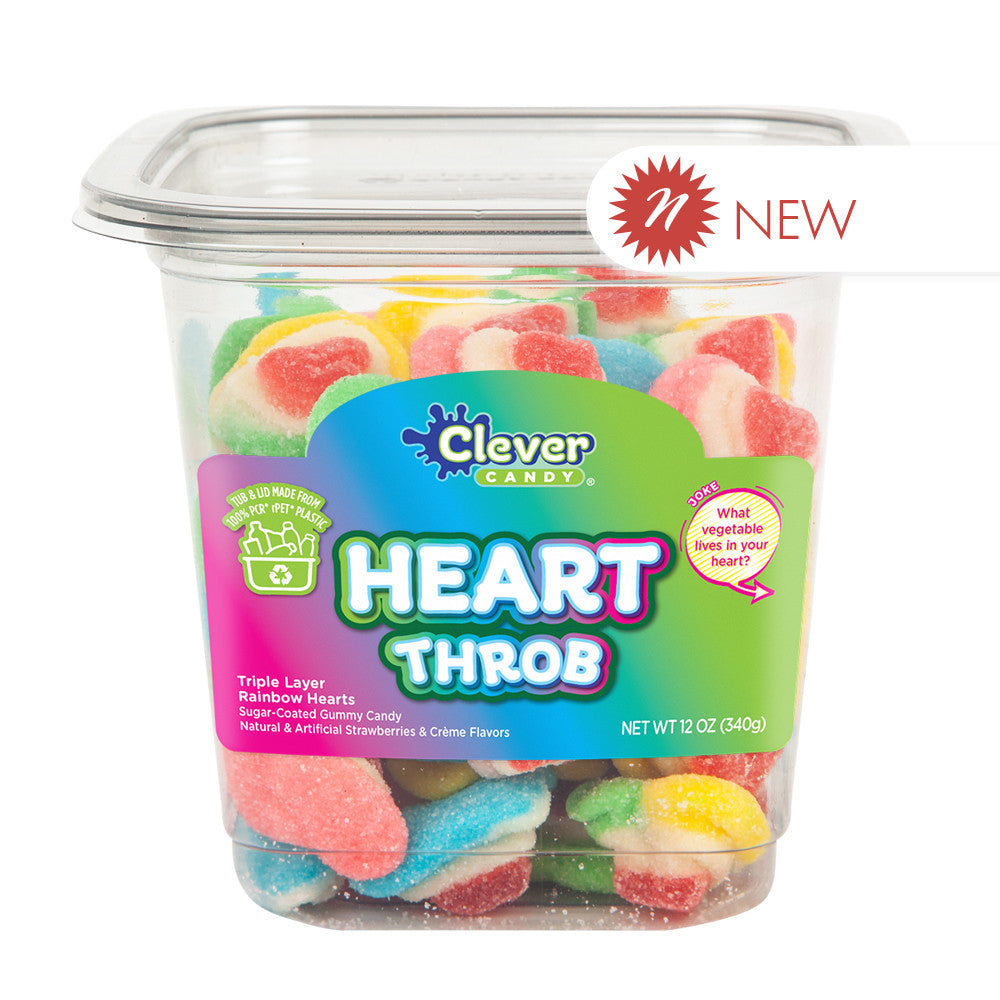 Wholesale Müttenberg Candy Heart Throb Gummy Hearts 12 Oz Tub-12ct Case Bulk