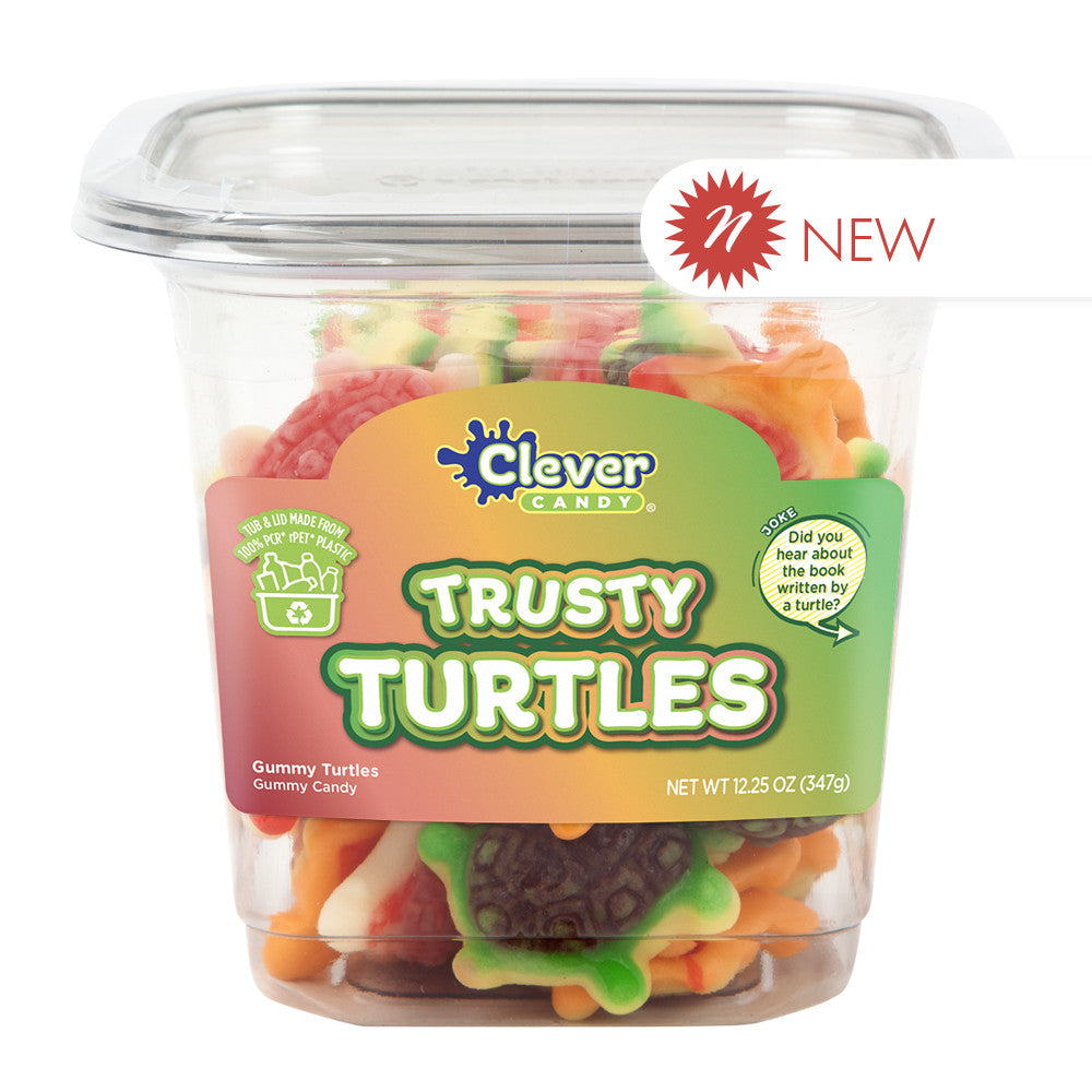 Wholesale Müttenberg Candy Trusty Turtles Filled Gummy Turtles 12.25 Oz Tub-12ct Case Bulk