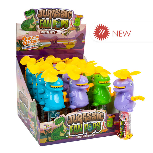 Wholesale Jurassic Fan Pops Assorted Lollipops 0.53 Oz- Bulk