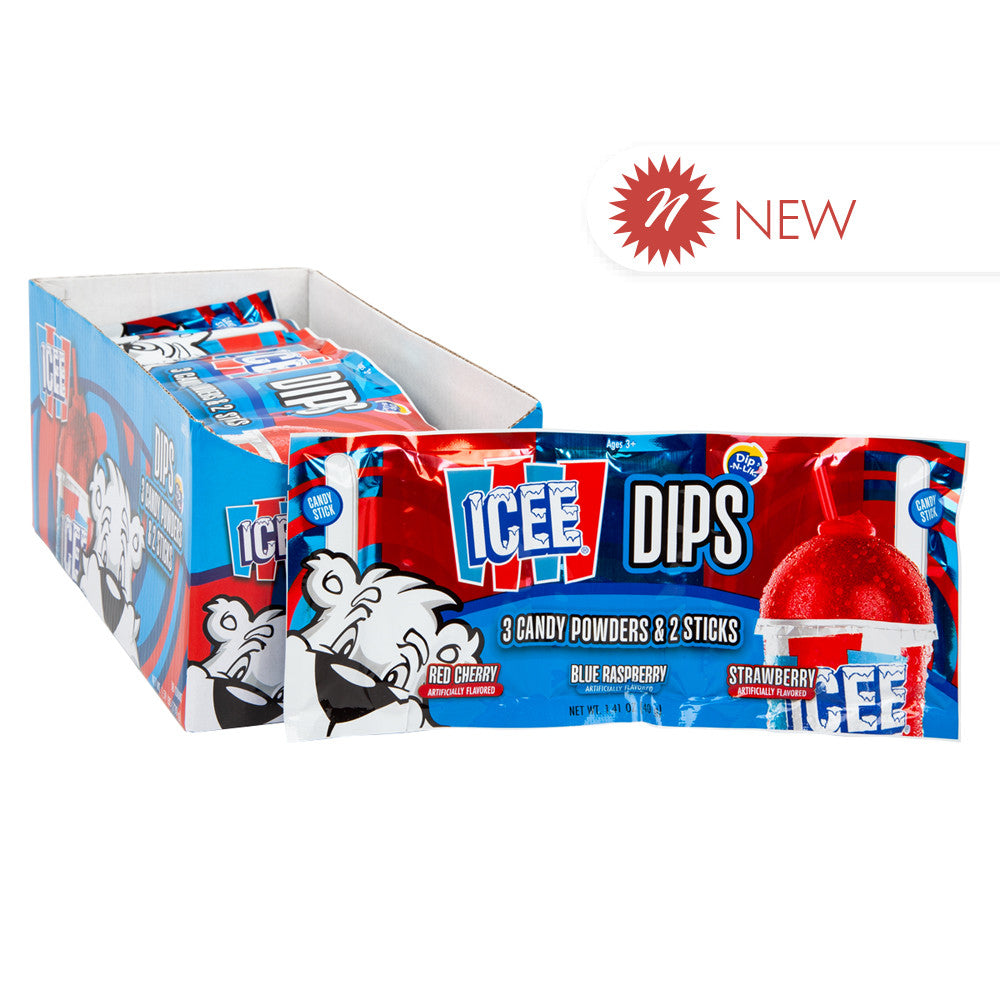 Wholesale Icee Dips Candy Powder 3 Pack 1.41 Oz- Bulk