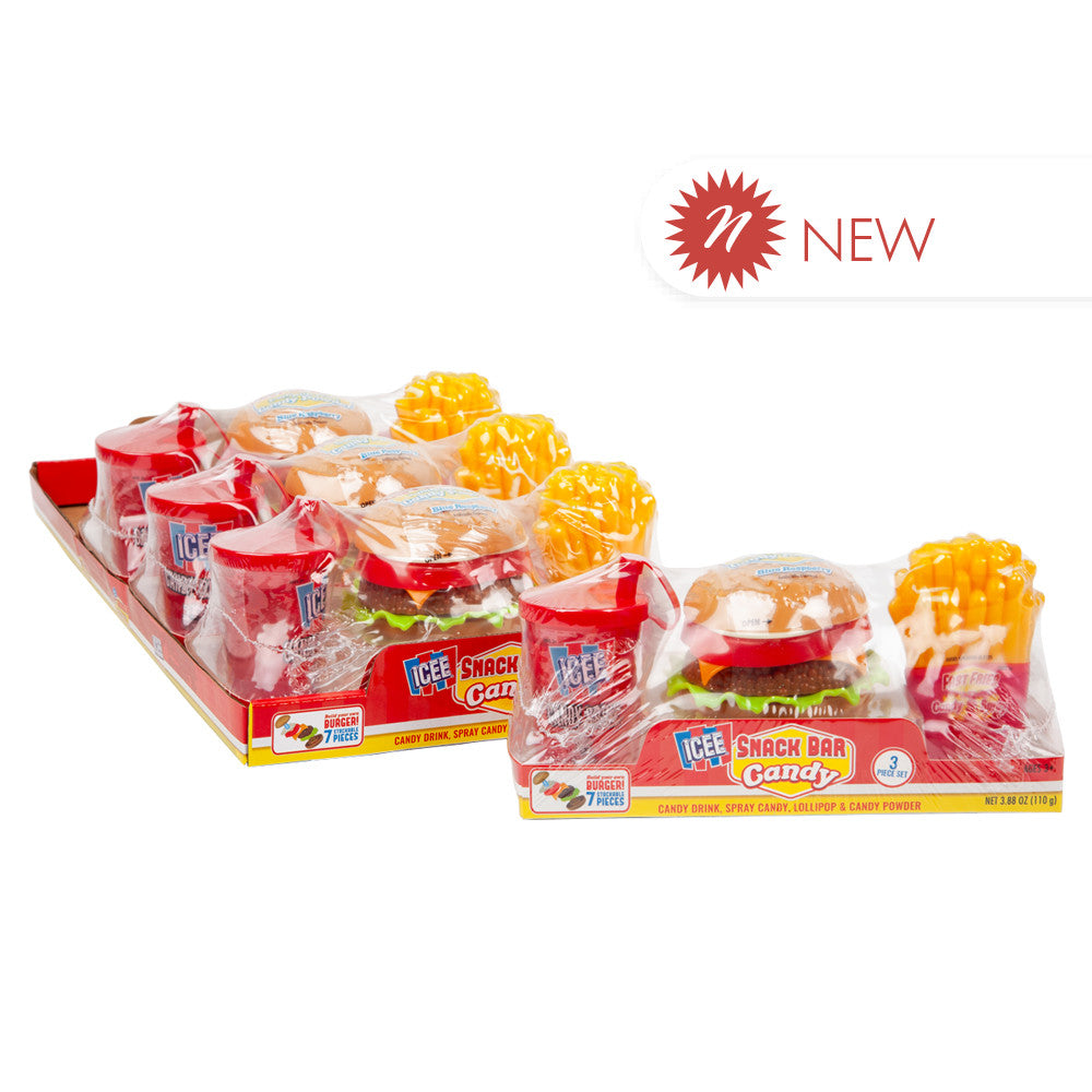 Wholesale Icee Snack Bar Candy 3 Piece Set- Bulk