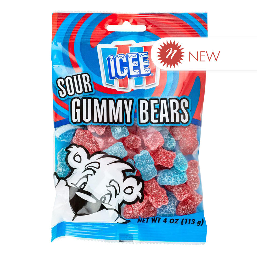 Wholesale Icee - Sour Gummy Bears - Peg-12ct Case Bulk