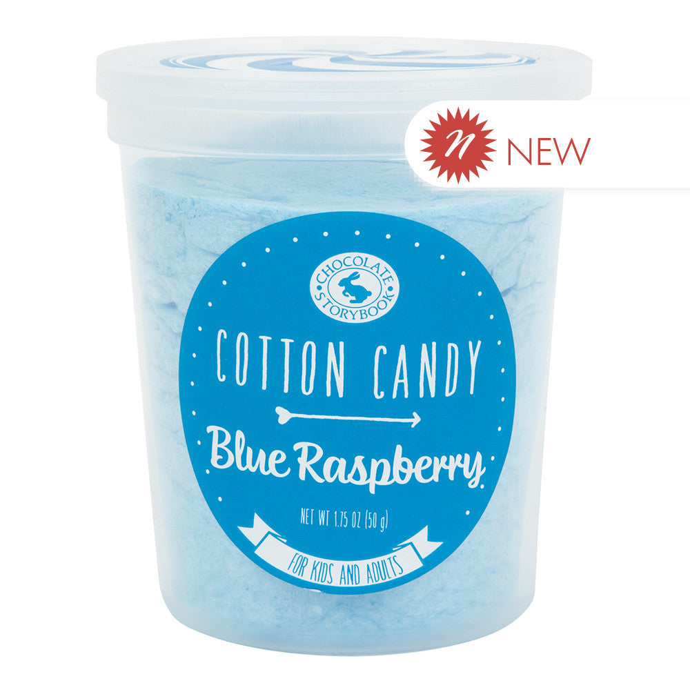 Wholesale Chocolate Storybook Blue Raspberry Cotton Candy 1.75 Oz Tub-12ct Case Bulk