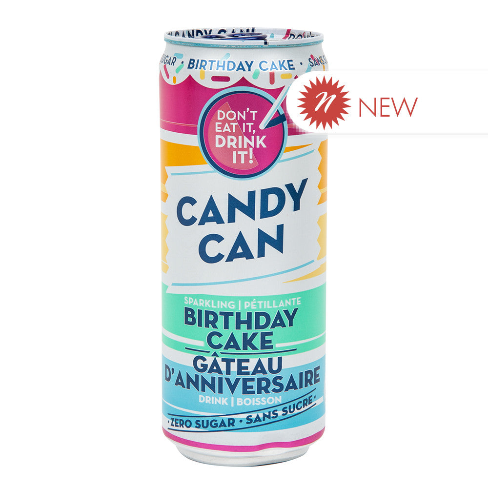 Wholesale Candy Can Birthday Cake Sparkling Drink 11.16 Oz Can-12ct Case Bulk