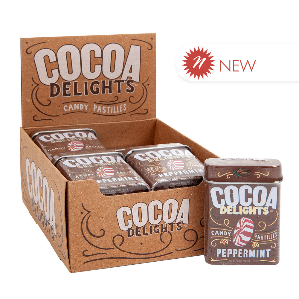 Wholesale Cocoa Delights Peppermint 1.07 Oz Tin- Bulk