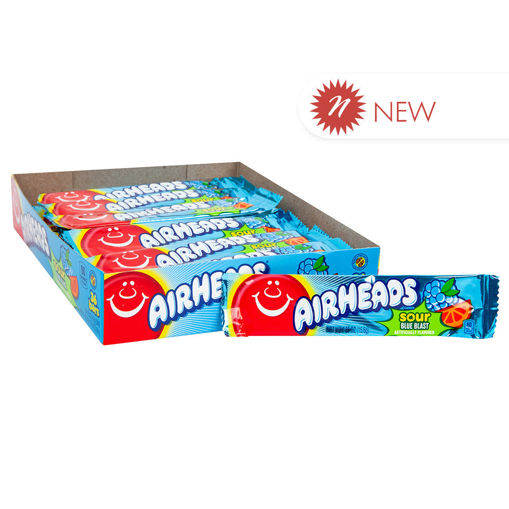 Wholesale Airheads Sour Blue Blast 0.55 Oz- Bulk