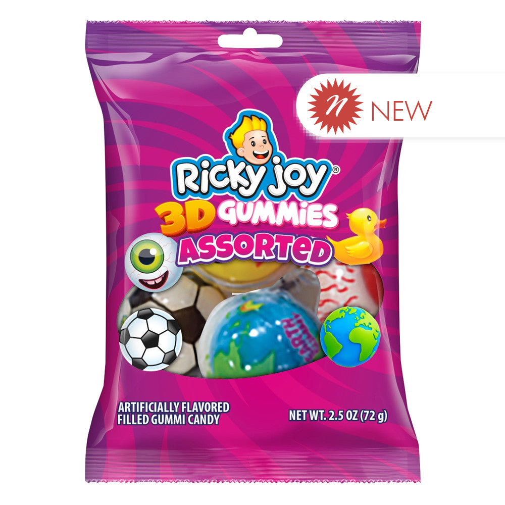 Wholesale Ricky Joy - 3D Gummies - Assorted Peg - 2.5Oz- Bulk