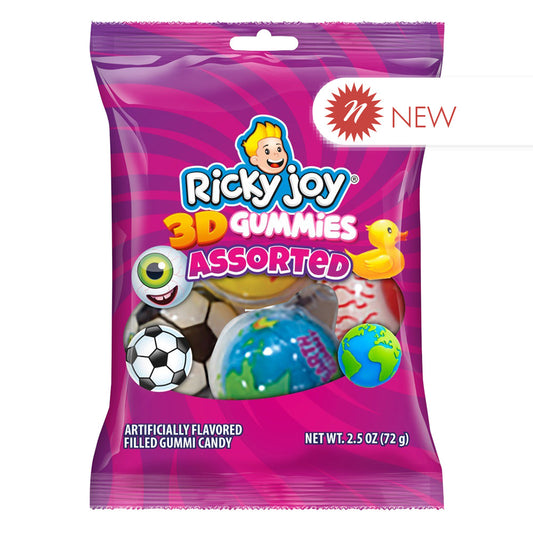 Wholesale Ricky Joy - 3D Gummies - Assorted Peg - 2.5Oz- Bulk