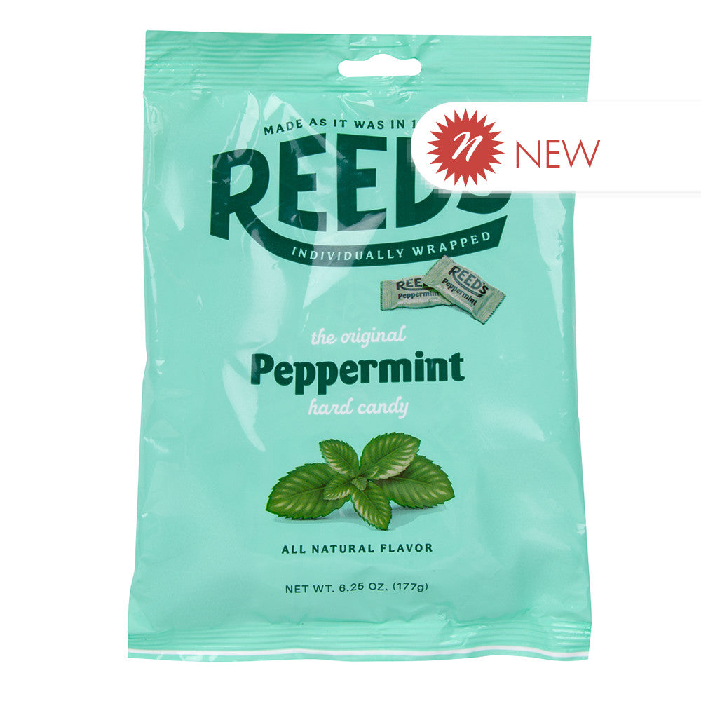 Wholesale Reed’S Peppermint Hard Candy 6.25 Oz Peg Bag-12ct Case Bulk