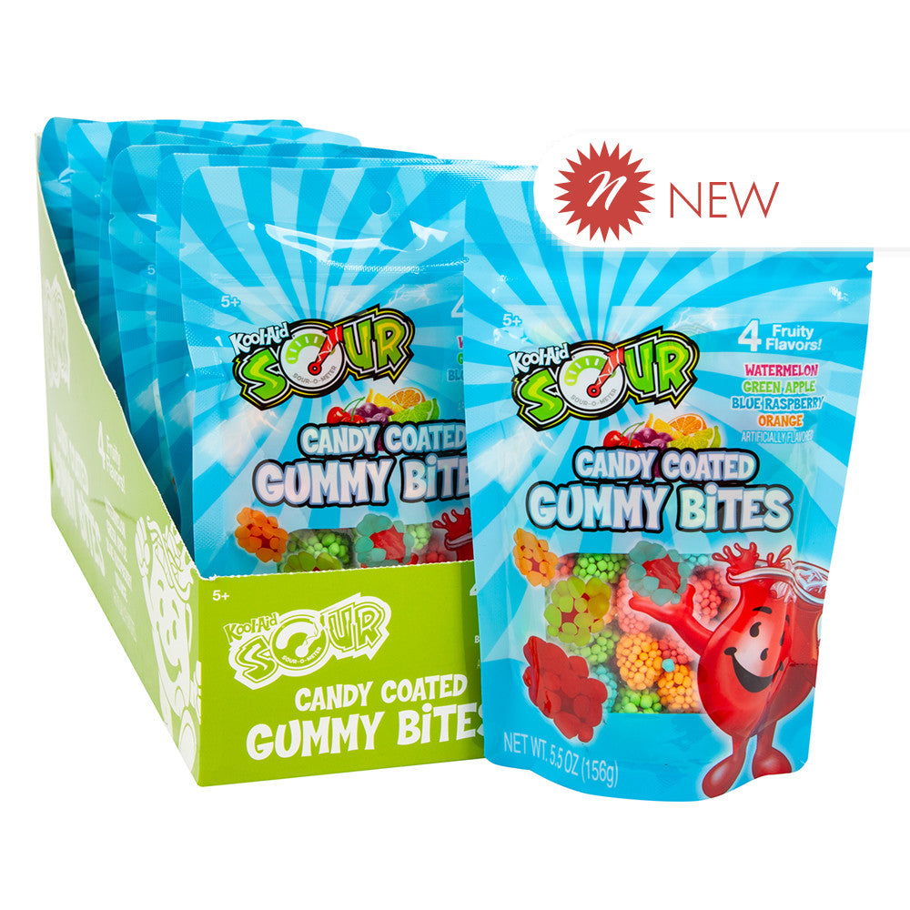 Wholesale Kool Aid - Sour Gummy Bites Assorted - Peg - 5.5Oz- Bulk