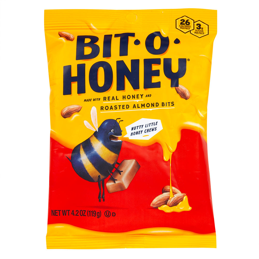 Wholesale Bit-O-Honey 4.2 Oz Peg Bag-12ct Case Bulk