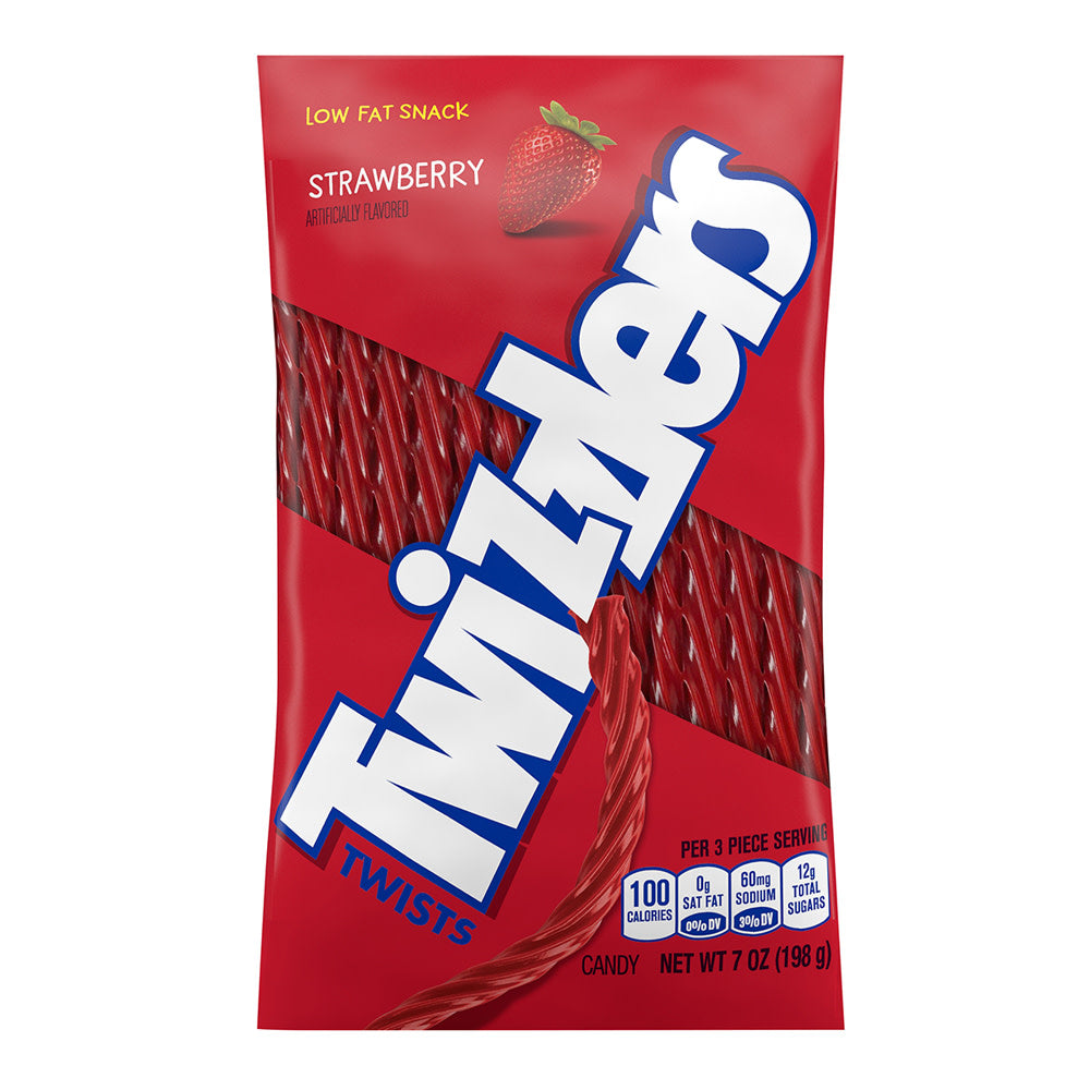 Wholesale Twizzlers Strawberry Twists 7 Oz Peg Bag-12ct Case Bulk