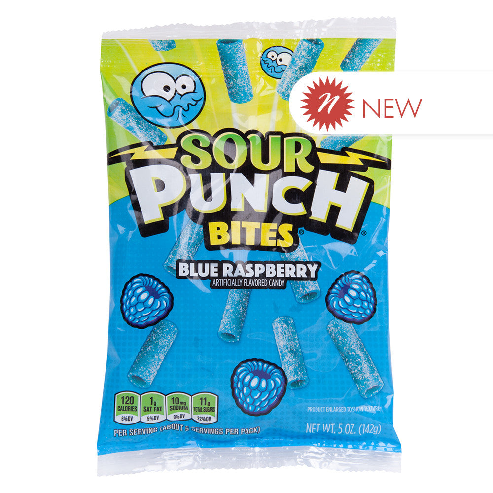 Wholesale Sour Punch - Bites - Blue Raspberry - Peg-12ct Case Bulk