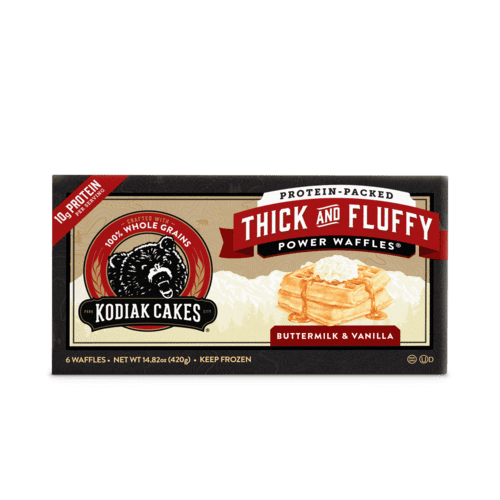 Kodiak Thick & Fluffy Power Waffles Buttermilk & Vanilla 14.82 Oz Box