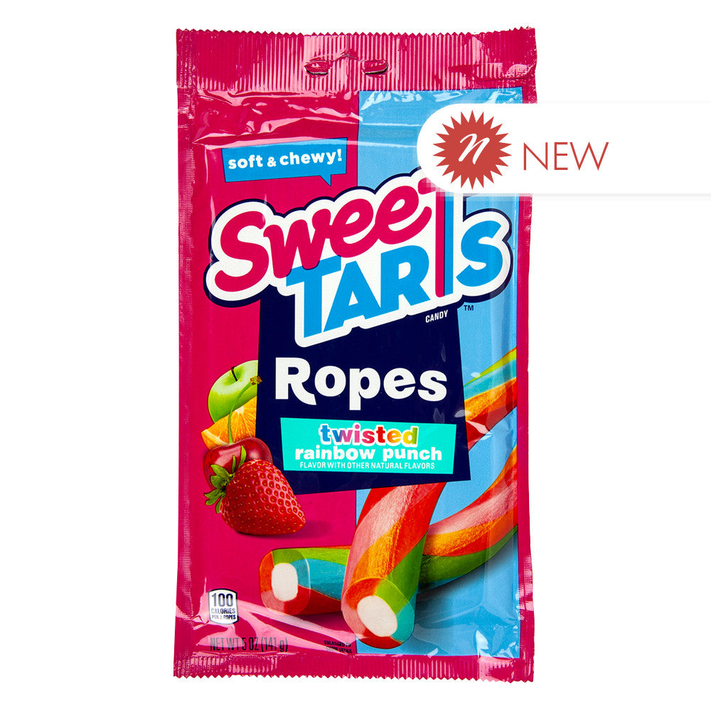 Wholesale Sweetarts Twisted Rainbow Punch Ropes 5 Oz Peg Bag- Bulk