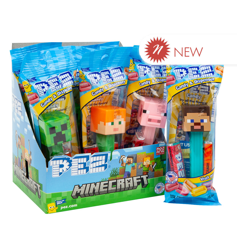 Wholesale Pez - Minecraft - Assorted - .58Oz- Bulk