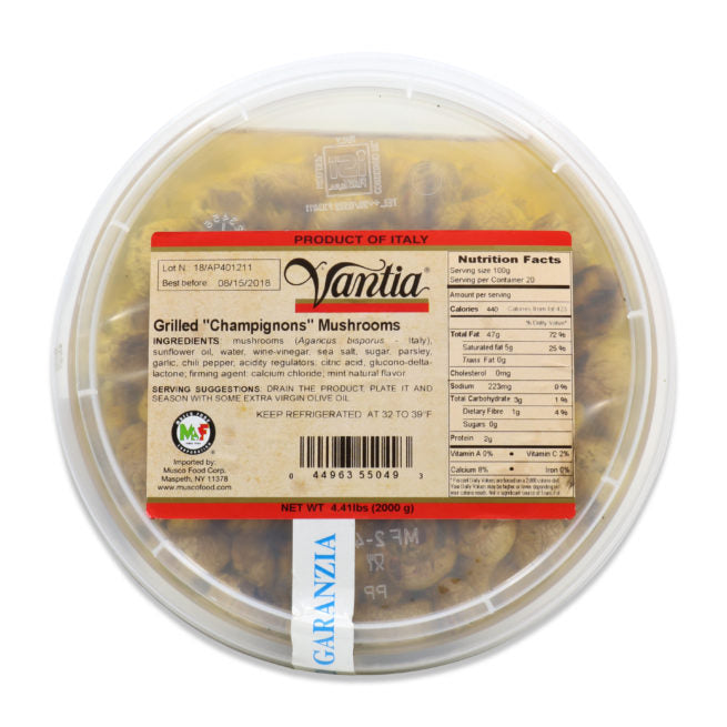 Wholesale Vantia Grilled Mushrooms 4.4 LB-2 Ct Case Bulk