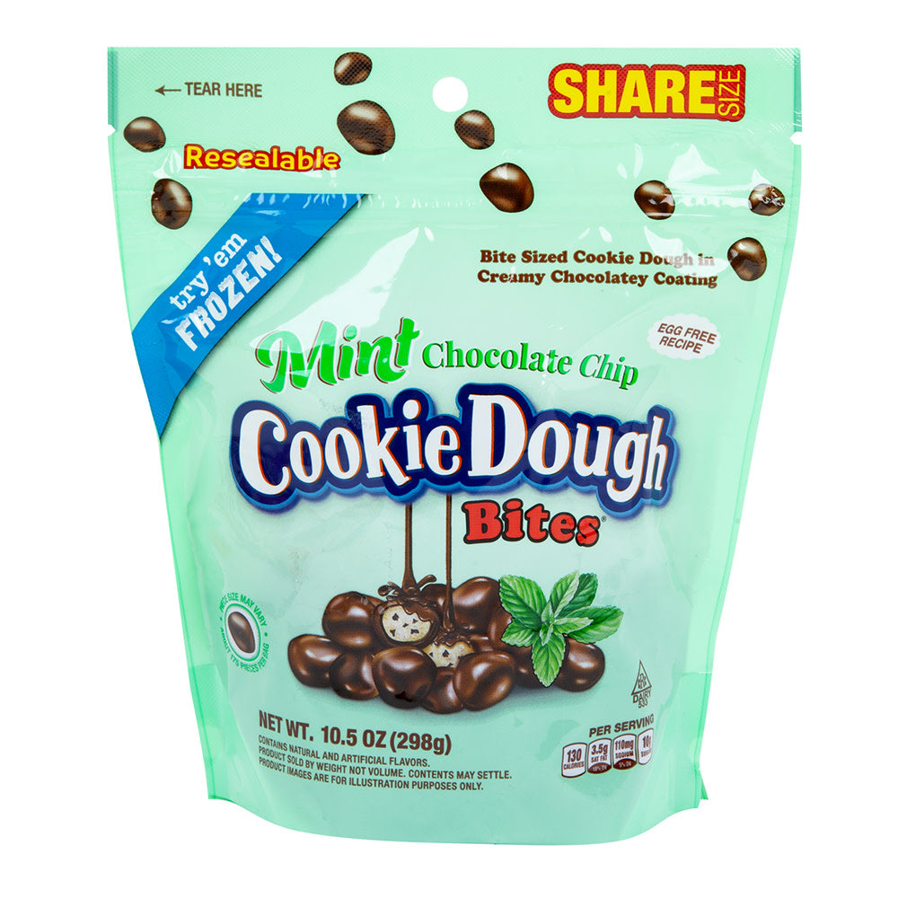 Wholesale Cookie Dough Bites - Mint Chocolate Chip - Pouch- Bulk
