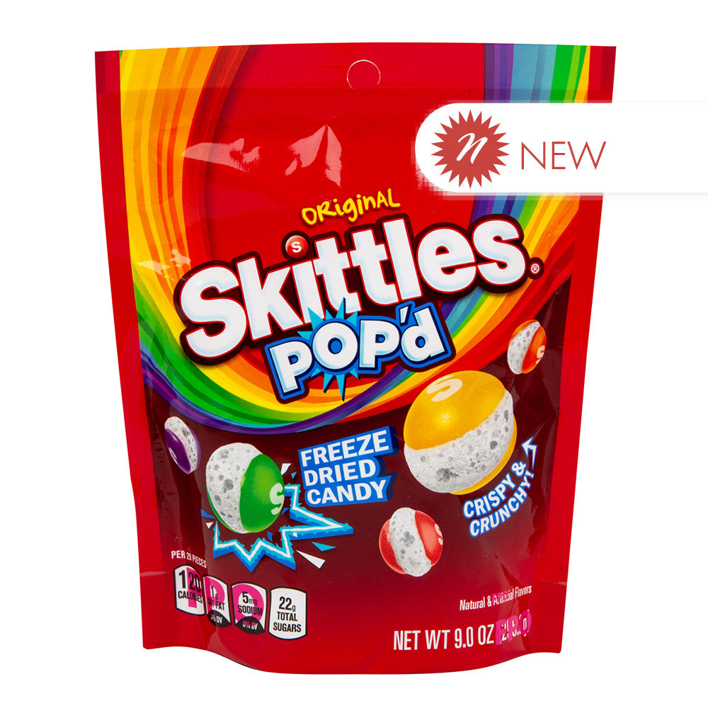 Wholesale Skittles Pop'D Original Freeze Dried Candy 9 Oz Bag- Bulk